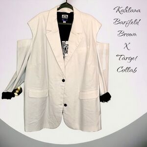 Oversized blazer with cutouts nwt 4x Kahlana Barfield Brown x Target